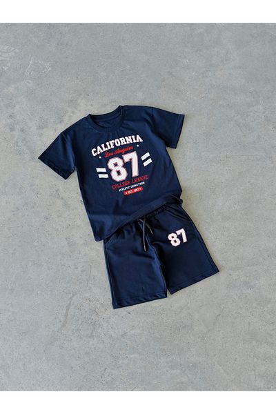 KAPROLLI California87 Unisex T-Shirt Shorts Girls Boys Kids Bottom Top Set Printed Team School Nursery Team