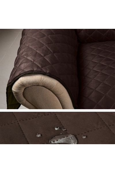 Kardett 3 Seater Sofa Cover - Reversible Brown Blanket