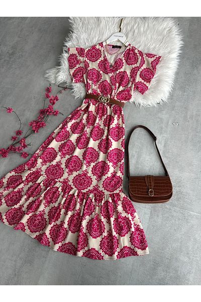 modabetce Kruvaze Collar Women's Dress Hazel