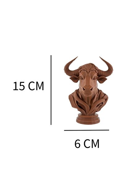 Vera 3D Bull Head Decorative Bust
