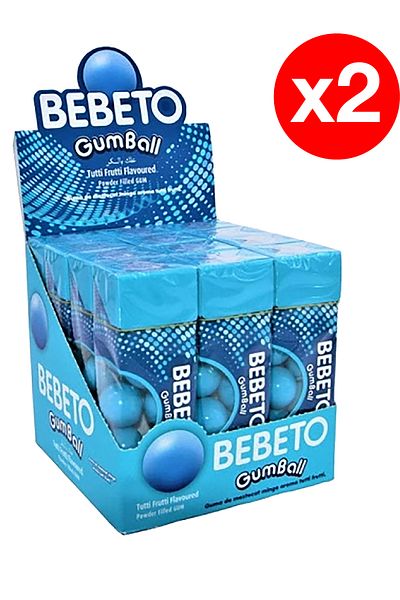BEBETO Gumball – Tutti frutti flavour gummy candies 30g x 12 x 2 packs