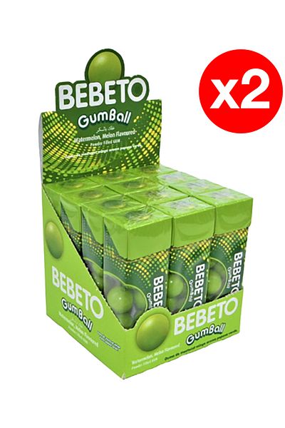BEBETO Gumball – Watermelon Flavored Gummy Candies 30g x 12 x 2 Packs