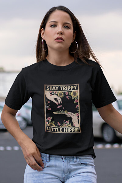 Butik Stay Trippy Printed / Γυναικείο πολύχρωμο T-Shirt 100% Βαμβάκι Κανονική...