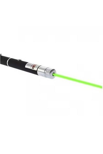 Kardett Stilou laser pointer verde 2000mW cu cap 3D detasabil, raza lunga, proiector lumini portabil, metali