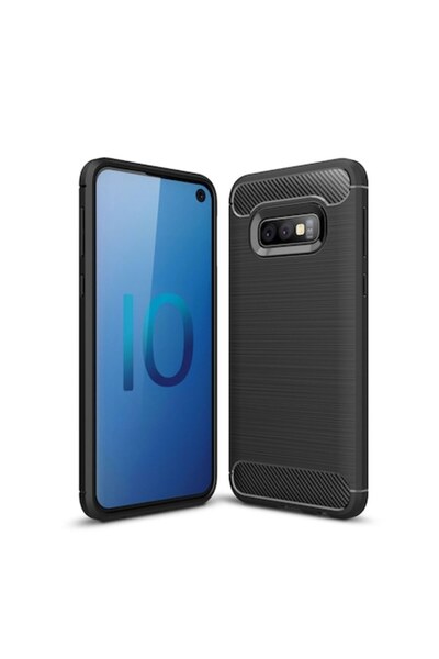 OEM Προστατευτική θήκη συμβατή με Samsung Galaxy S10e G970, Carbon, CN75, μαύρη