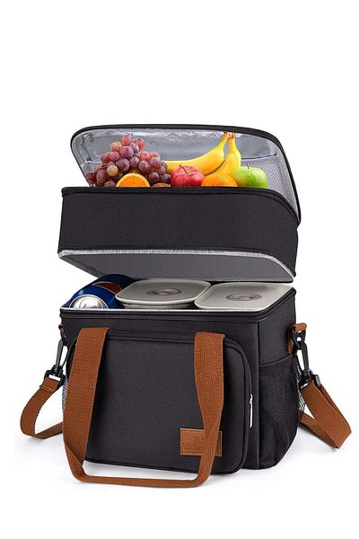 Yoawllty Large Lunch Bag, Expandable Waterproof Tiffin Bag