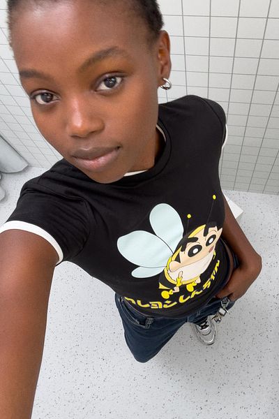 Bershka Shin Chan print short sleeve T-shirt