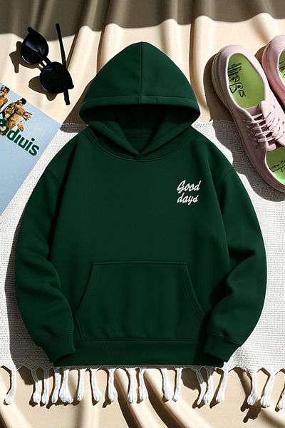 uyguntarz Unisex Good Days Printed Oversize Sweatshirt