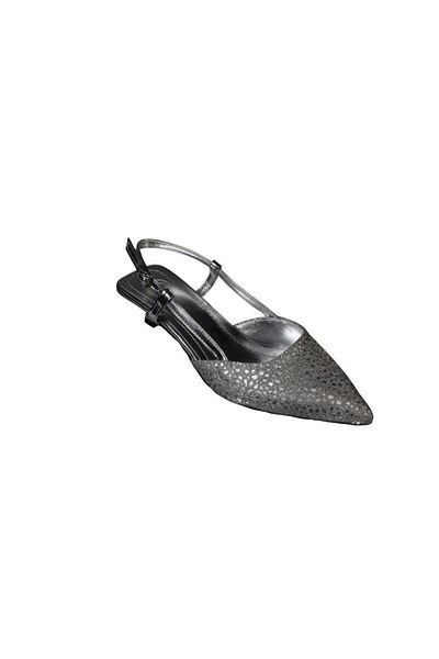 Yaz Kış Ayakkabı Yazkiş Women's Silver Gold Honeycomb Shiny Fabric 3cm Nut Heel Heel Evening Dress Shoes