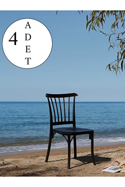MOBETTO Elora 4 Adet Mutfak, Yemek, Bahçe, Balkon Pratik Sandalye