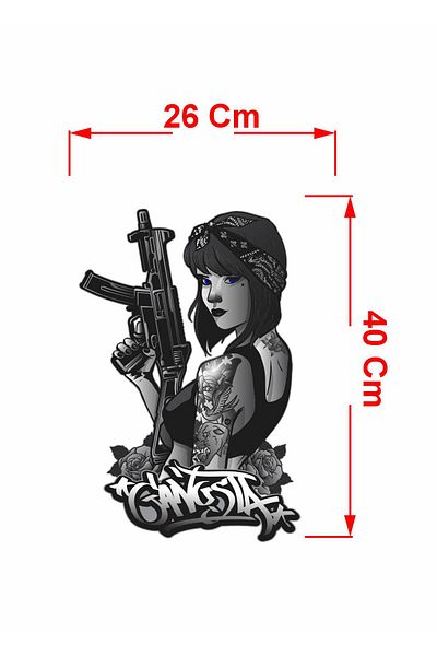 stickerusta Mafia  Blue Eyed Girl Car Auto Motorcycle Caravan Sticker 00064