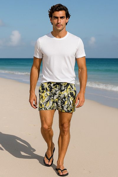 Rodi Jeans Men's Plus Size Swim Shorts with Quick Dry Inside Pouch