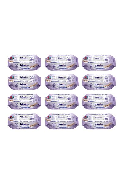Wewi – Wet wipes for surfaces with lavender scent, 100 pcs x 12 packs