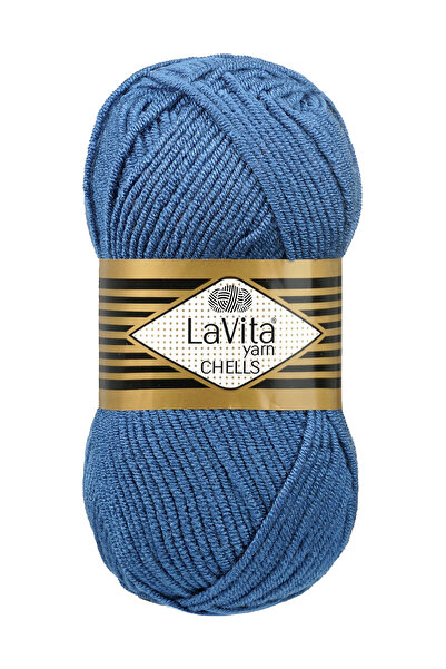 LaVita Yarn خيوط تريكو يدوية من تشيلز 100% أكريليك 100 جرام (9772 إنديجو)