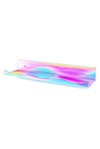 Kardett Raft acrilic curcubeu 39x10x5 cm, polită decorativă iridescentă de pe...