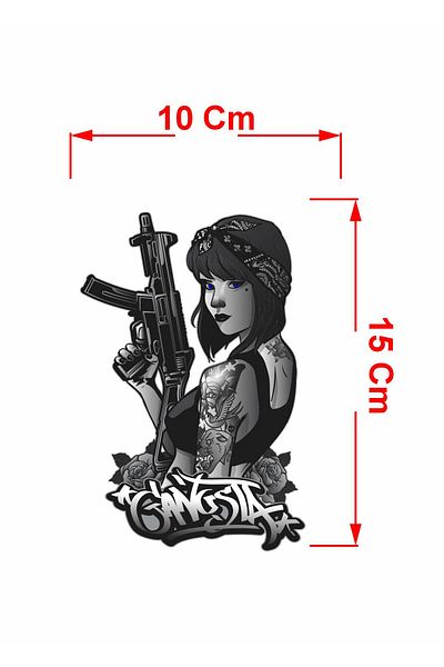 stickerusta Mafia  Blue Eyed Girl Car Auto Motorcycle Caravan Sticker 00064