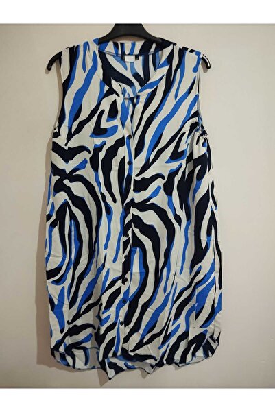 anne moda ankara 100% Cotton, Sleeveless, Full Button Stylish Dress