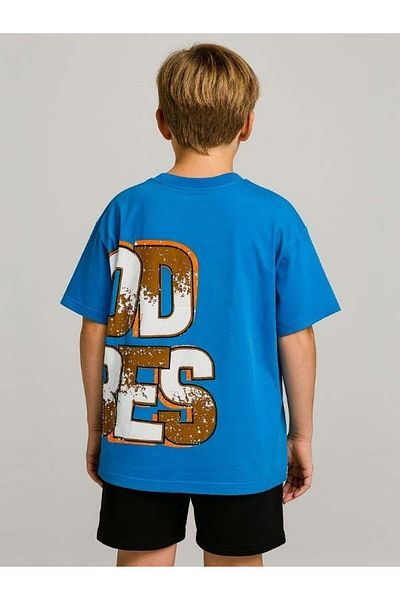 Zekids Tricou oversize pentru băiat Good Vibes Written