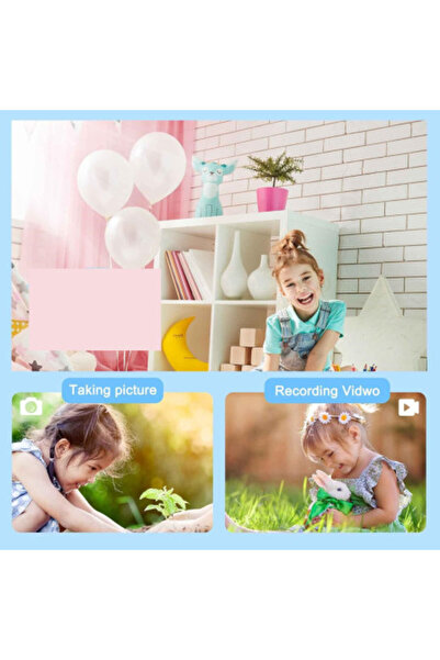 Kardett Camera Foto Video Digitala pentru Copii, Selfie, Full HD 1080p, Display LCD HD 2", 600mAh, 3-12 ani,