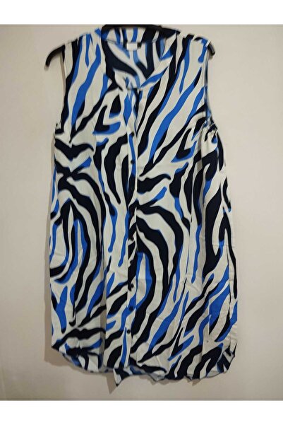 anne moda ankara 100% Cotton, Sleeveless, Full Button Stylish Dress