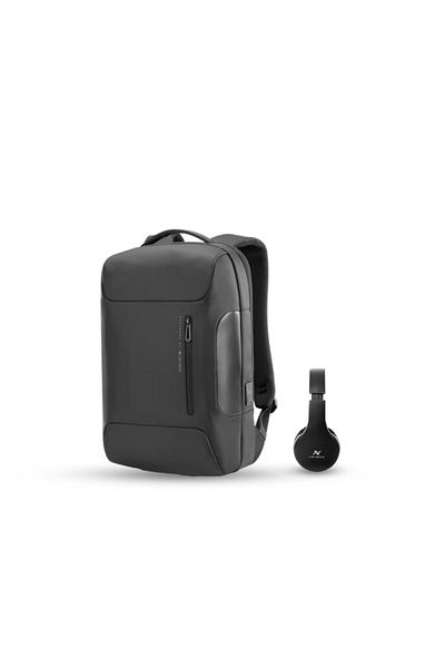 L`avvento L’avvento Laptop Backpack Fits up to 15.6”, With L'avvento Bluetooth Headphone Black