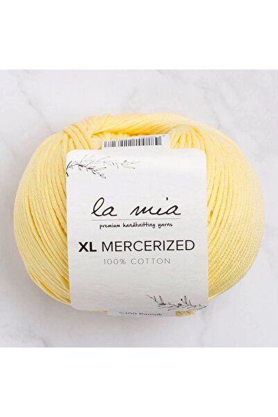 Kartallar Store La Mia XL Mercerized Yellow Hand Knitting Lanyard - 177 - 33770