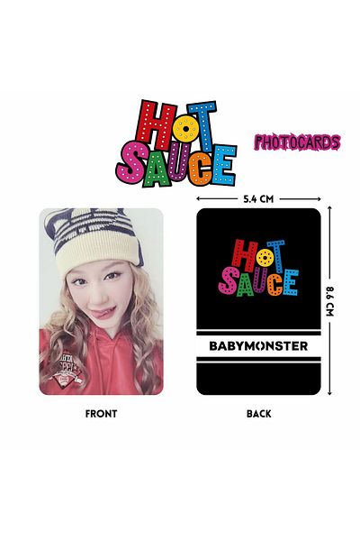 Kpop Dünyasi Babymonster Pharita''Hot Sauce'' Photocards Set
