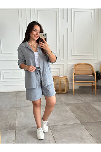 Yağmur Butik Müslin Şehir Boy Şort