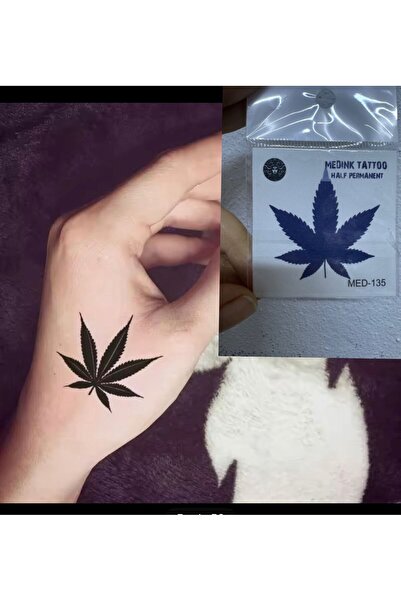 Arescollection 1 ay kalıcı 5 cm gerçek görünümlü ot geçici dövme holiday tattoo