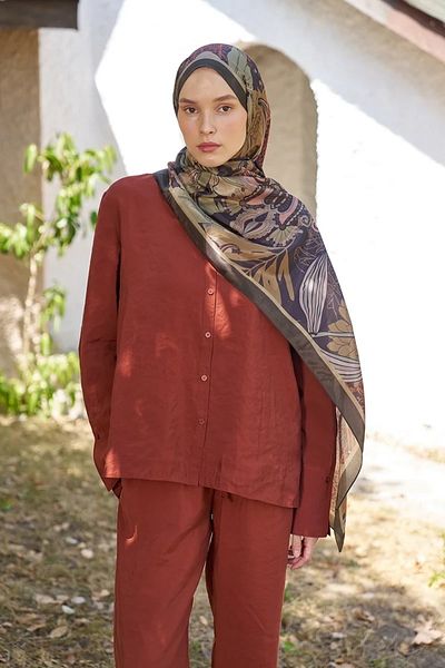 ED Scarf Nefti̇ Ed Scarf Inspired Fierra Pattern Shawl