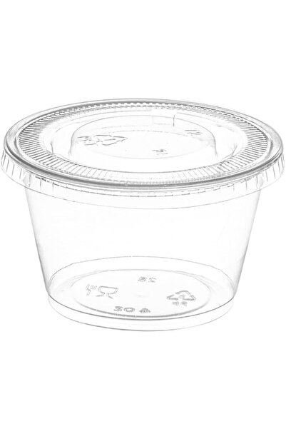 Generic أكواب بلاستيكية كريستال وير للاستخدام مرة واحدة مع أغطية - ١٠٠ مجموعة...