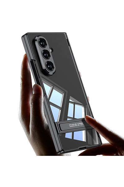Alan Tech Galaxy Z Fold 7 Case with Camera Protection Transparent Design Tough Lego Stand Cover
