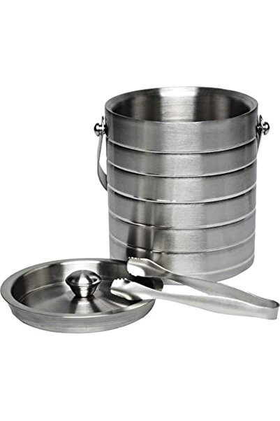 Generic Chef Inox Stainless Steel Double Wall Twister Ice Bucket With Tong - ...