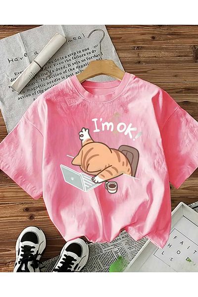 Touz Moda I'M Ok Oversize Unisex Tshirt