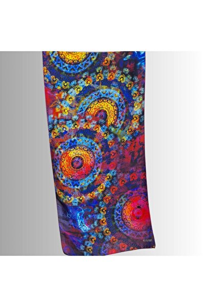 POZİTİF MRK وشاح ملون بنمط ماندالا