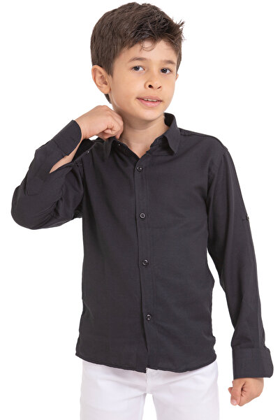 ares kids قميص أكسفورد من القماش للأولاد