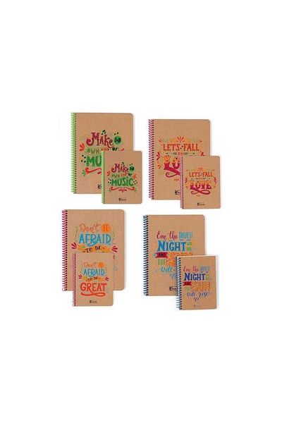KESKİN COLOR Sharp color doodles 12x17cm 100yp spiral checkered notebook