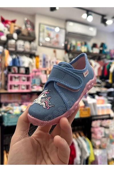 Superfit Kız Çocuk Ev Ayakkabısı - Unicorn - Mavi