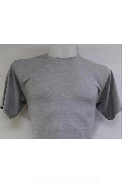 Selkar Global Short Sleeve Crew Neck Plain Casual Style 100% Cotton Clothing T-Shirt Gray - Grey - Selkrutrshzrth-Bgri-Yet
