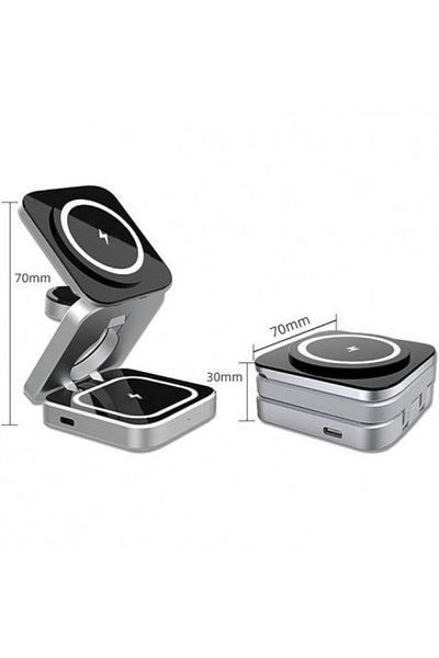 Kardett Wireless charger for Samsung Galaxy, Galaxy Watch and Galaxy Buds, 3 in 1 foldable, 15W Fast C