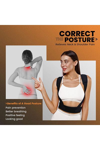 OEM Premium Postural Corset, 360° Vertical Support, Orthopedic, Size XL, Waist 94-106 cm, Black, Unisex