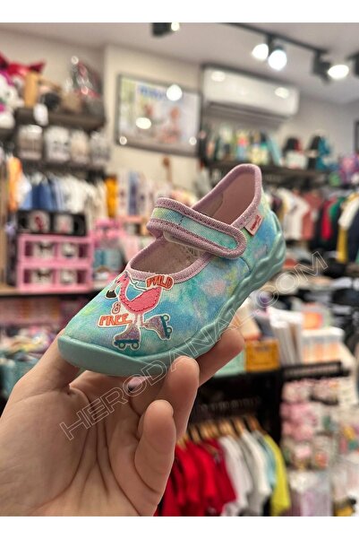 Superfit Kız Çocuk Ev Ayakkabısı - Flamingo - Mavi