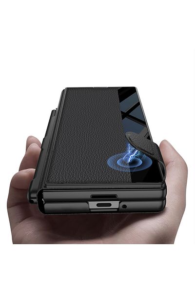 m.tk moveteck Samsung Galaxy Z Fold 7 Case S Pen Pen Compartment Stand 360 Wallet Card Holder Magnetic Gkk Cover