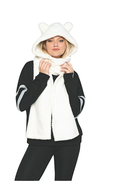 İpek Tekstil وشاح قبعة الدب الشتوي متعدد الاستخدامات لطيف من القطيفة لحماية الأذن