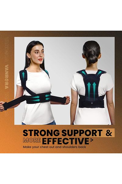 OEM PosturalPremium Corset, 360° Vertical Support, Orthopedic, Size L, Waist 84-94 cm, Black, Unisex