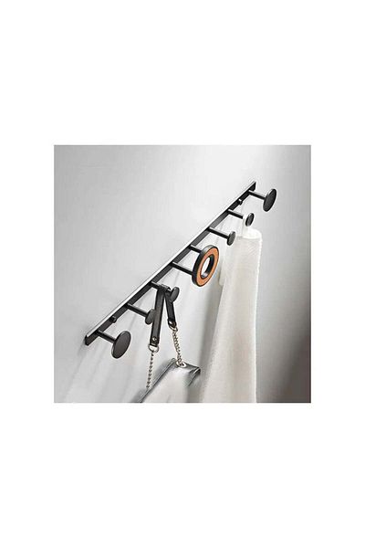 Alista Home Towel Holder and Bathroom Accessories Black and Orange GJ 619
