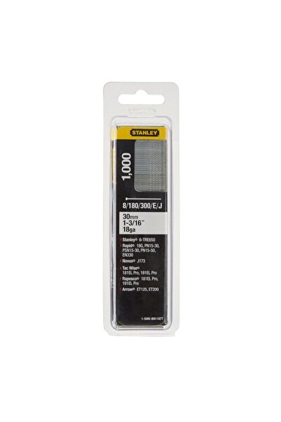 Stanley 1-SWKBN1187T, Galvanized steel nails, 30mm, 1000 pcs type E/J/8/180/300, blister