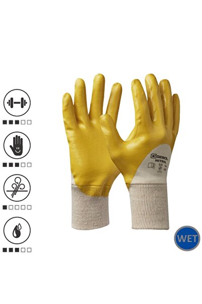 GEBOL 729510, Manusi de protectie Nitril, din bumbac, acoperire cu nitril, re...