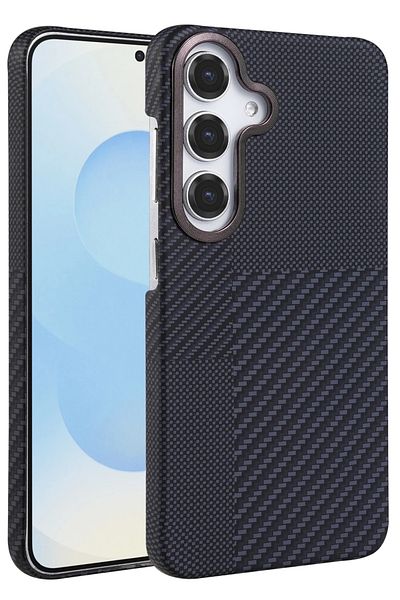 m.tk moveteck Samsung Galaxy A36 Case Kevlar Carbon Look Embossing Textured Pattern Super Thin Magsafe Cover