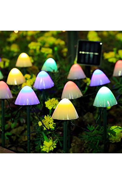 Rovo Set 30 lampi solare LED 01-RGB, ciupercute, lumina multicolora, 6.5m, 8 ...